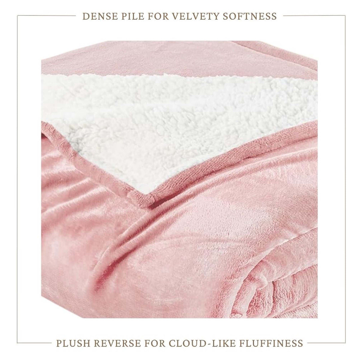 Sherpa Fleece Collection Velvet Plush Sherpa Bed Blanket, Reversible – view 20