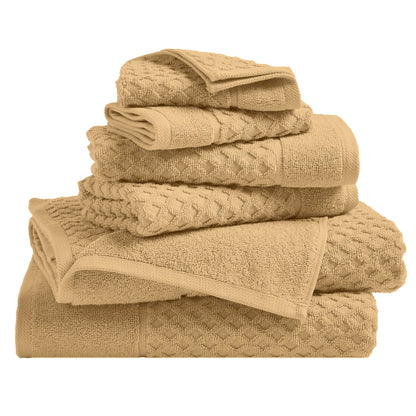 Cotton Diamond Waffle Weave Bath Towel Set – Grayson Collection – view 28