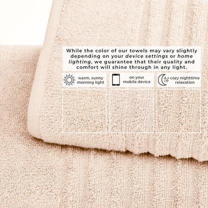 Karina Collection Luxury Combed Cotton Ribbed Bath Towel Set – view 47