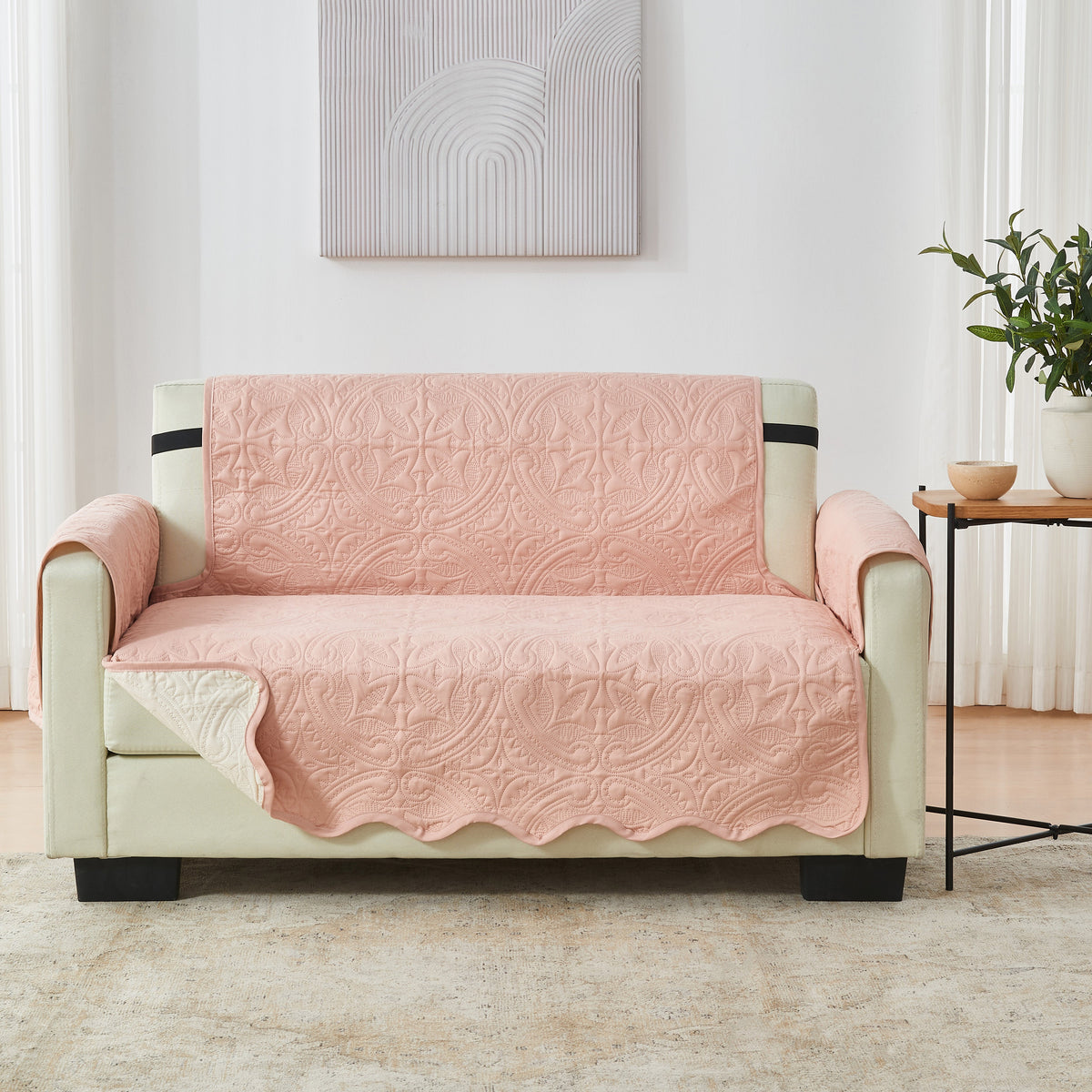 Medallion Stitch Furniture Protector – Elenor Collection Sofa Cover – view 167