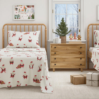 Turkish Cotton Christmas Flannel Sheet Set – Whittaker Collection – view 45