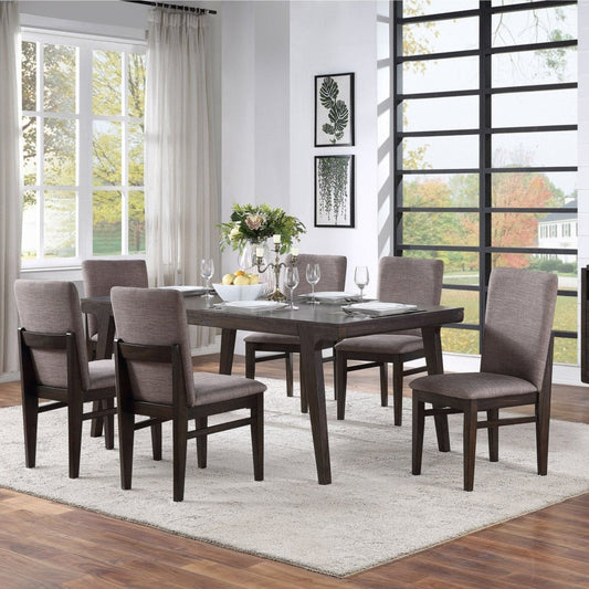 Olejo Dining Table with Warm Chocolate Brown Finish