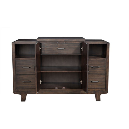 Olejo Dining Server in Chocolate Brown Finish – view 5