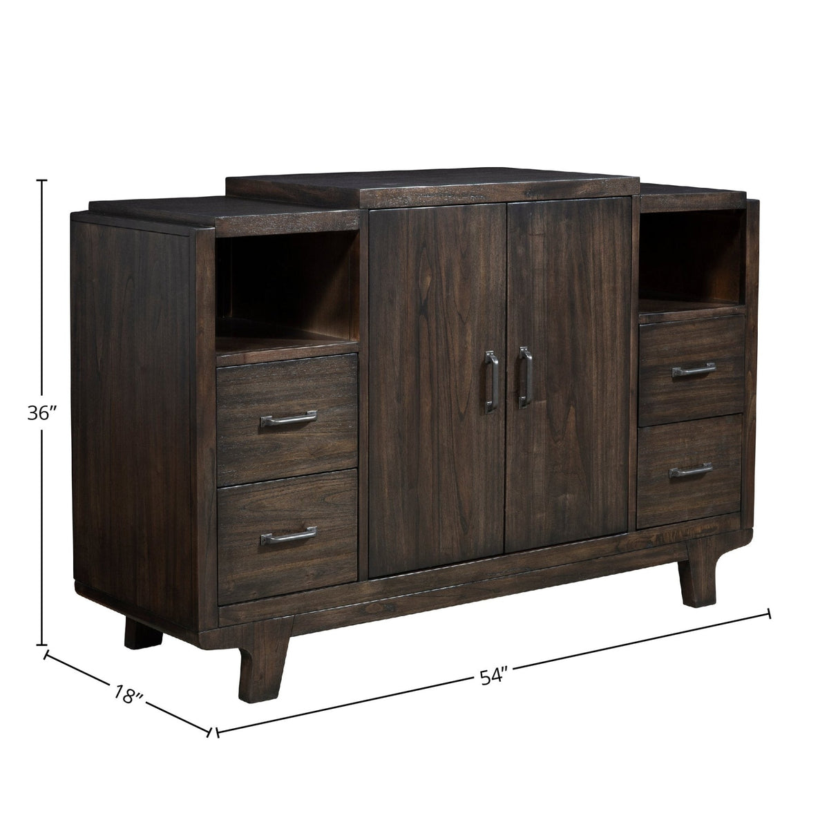 Olejo Dining Server in Chocolate Brown Finish – view 7