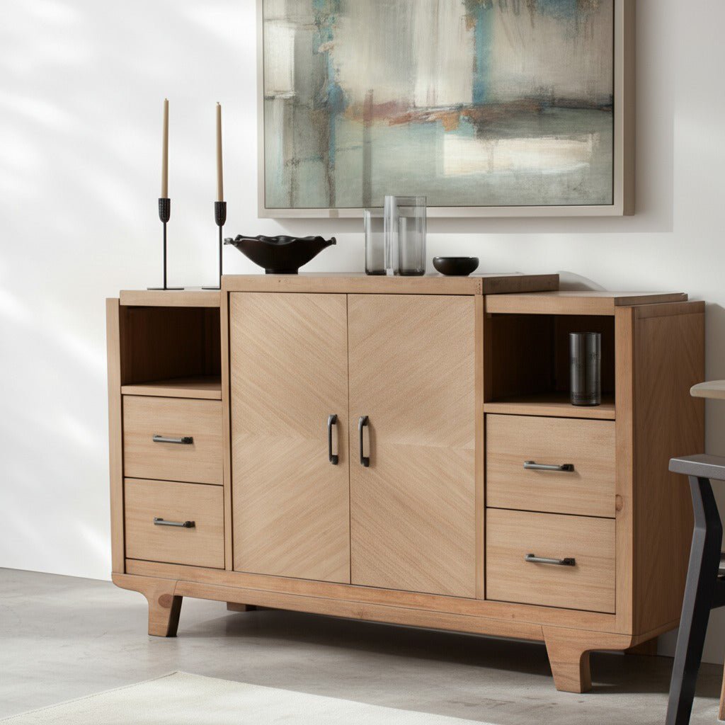 Olejo Dining Room Server and Buffet in Natural Finish – view 3