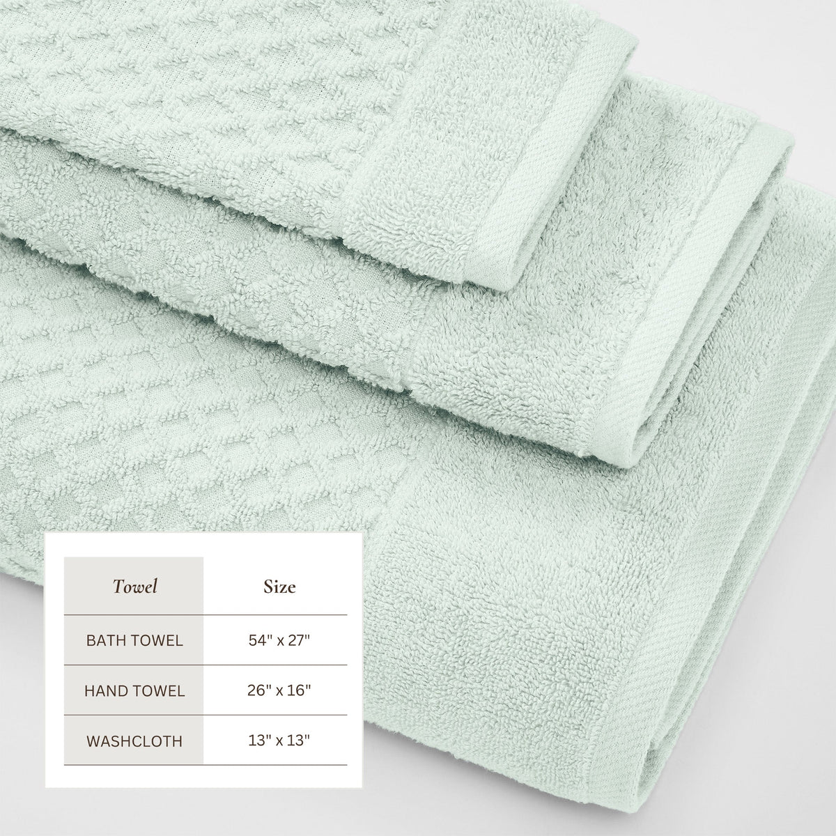 Cotton Diamond Waffle Weave Bath Towel Set – Grayson Collection – view 94