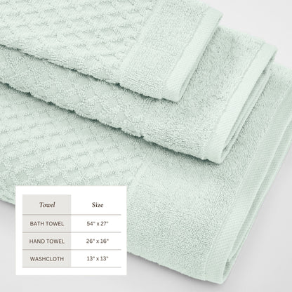 Cotton Diamond Waffle Weave Bath Towel Set – Grayson Collection – view 94