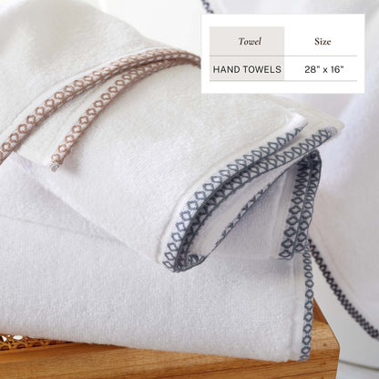 Valery Collection Border-Stitched Cotton 6-Piece Towel Set – view 42