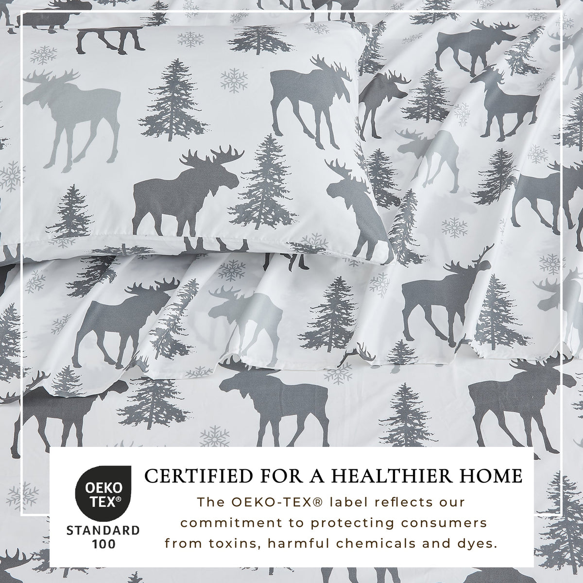 Lodge Print Microfiber Sheet Set – Mountain Ridge Collection – view 36