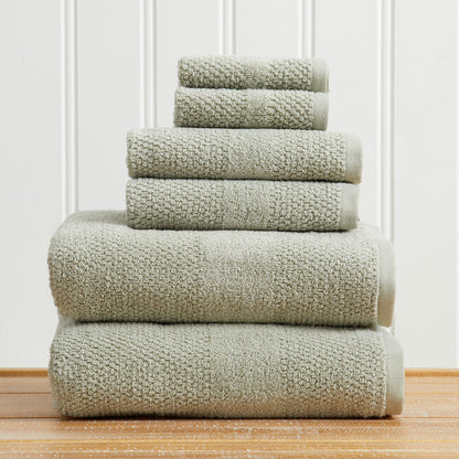 100% Cotton Rice Weave Textured Bath Towel Set – Marbella Collection – view 64