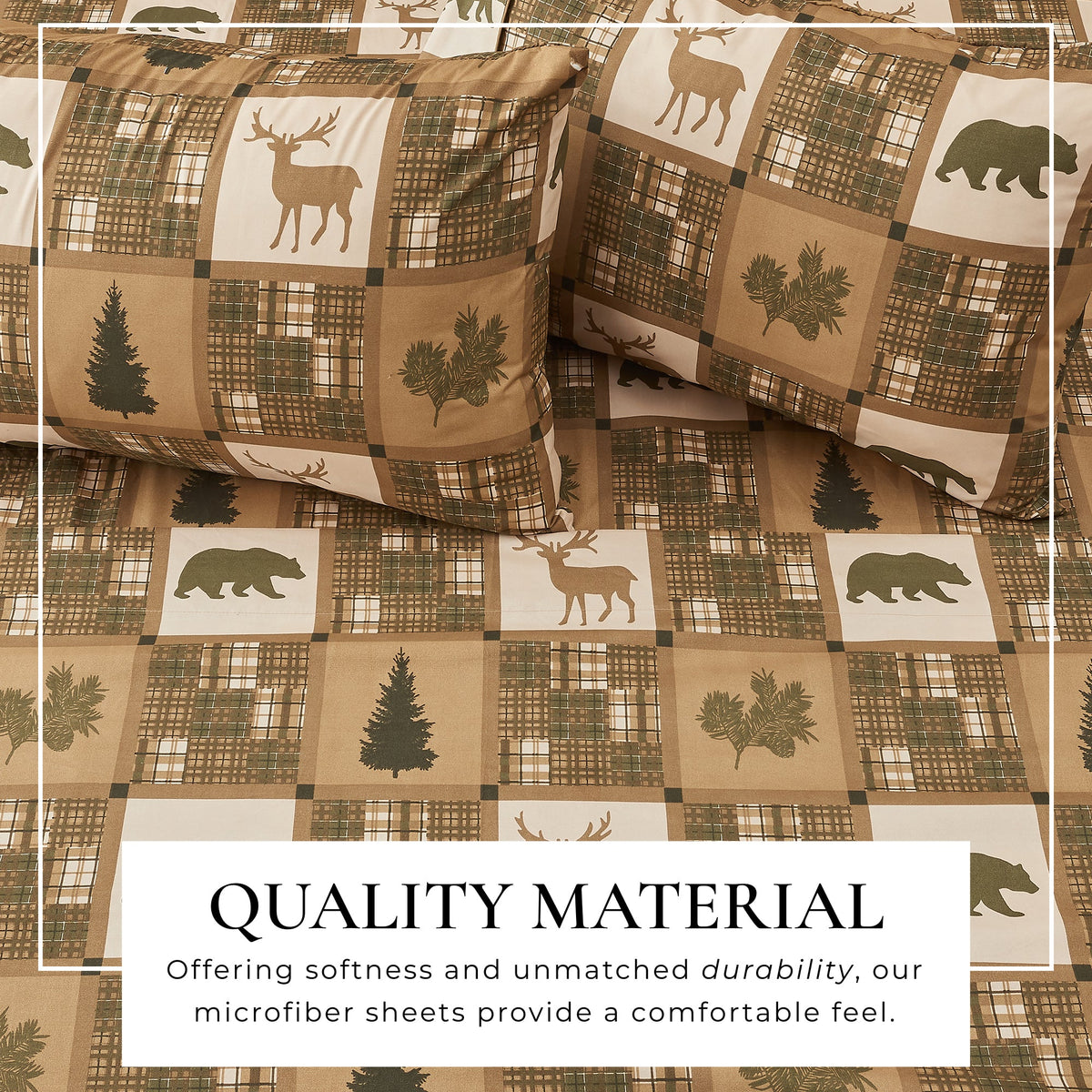 Lodge Print Microfiber Sheet Set – Mountain Ridge Collection – view 28