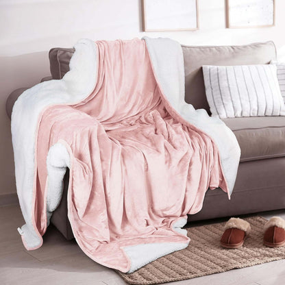 Sherpa Fleece Collection Velvet Plush Sherpa Bed Blanket, Reversible – view 17