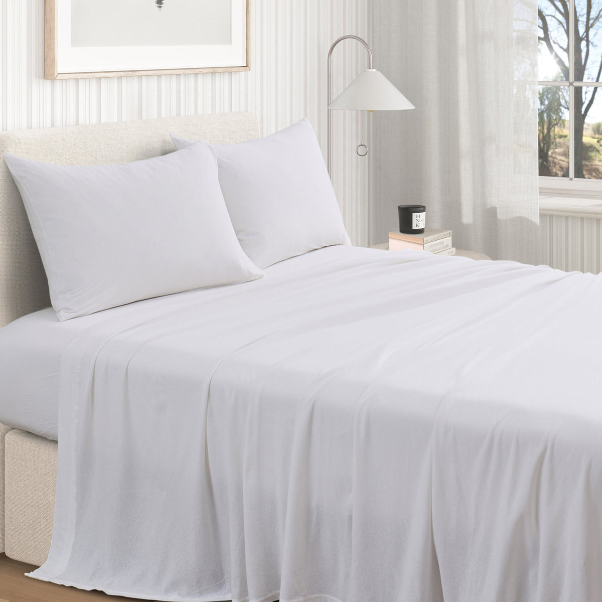 Viscose from Bamboo and Cotton Blend Jersey Knit Sheet Set – view 6