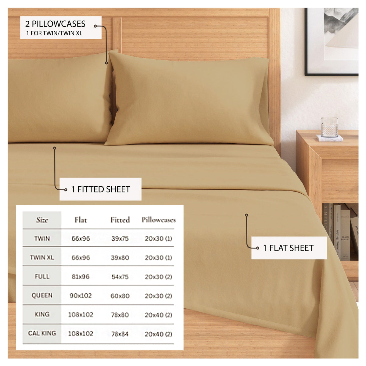 Solid Cotton Flannel Sheet Set – Nordic Collection – view 59