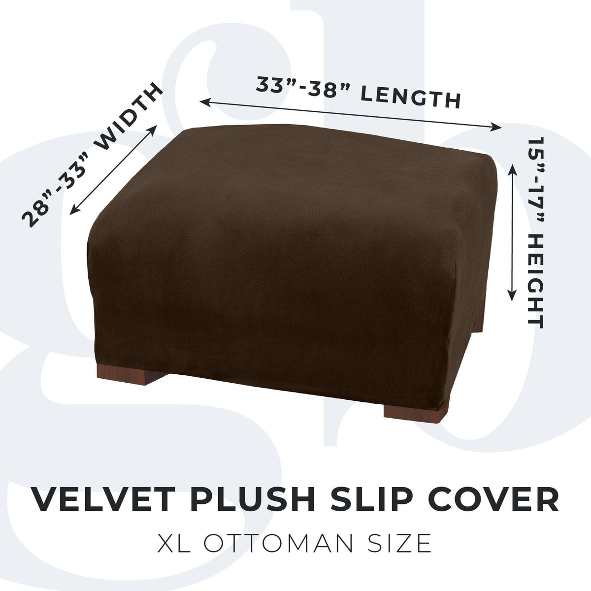 Velvet Stretch Slipcover – Gale Collection Form-Fit Sofa Cover – view 214