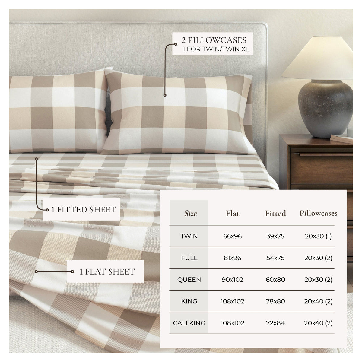 Turkish Cotton Flannel Sheet Set – Belle Collection – view 3