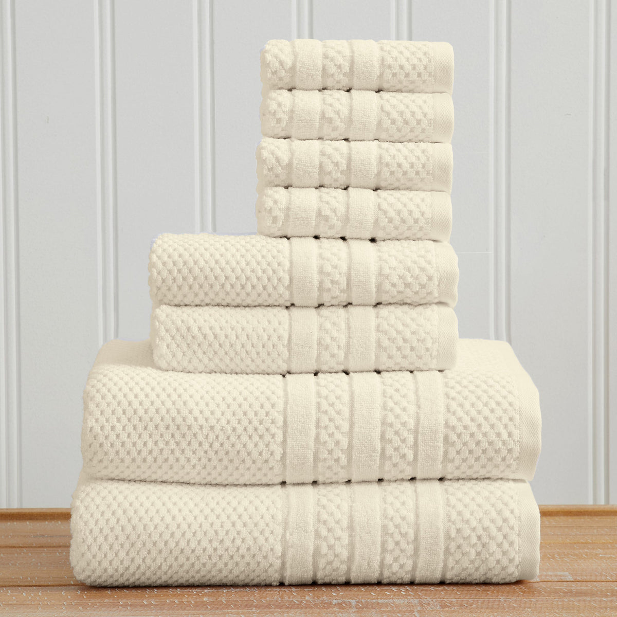 100% Cotton Checkered Jacquard Bath Towel Set – Giuliana Collection – view 22