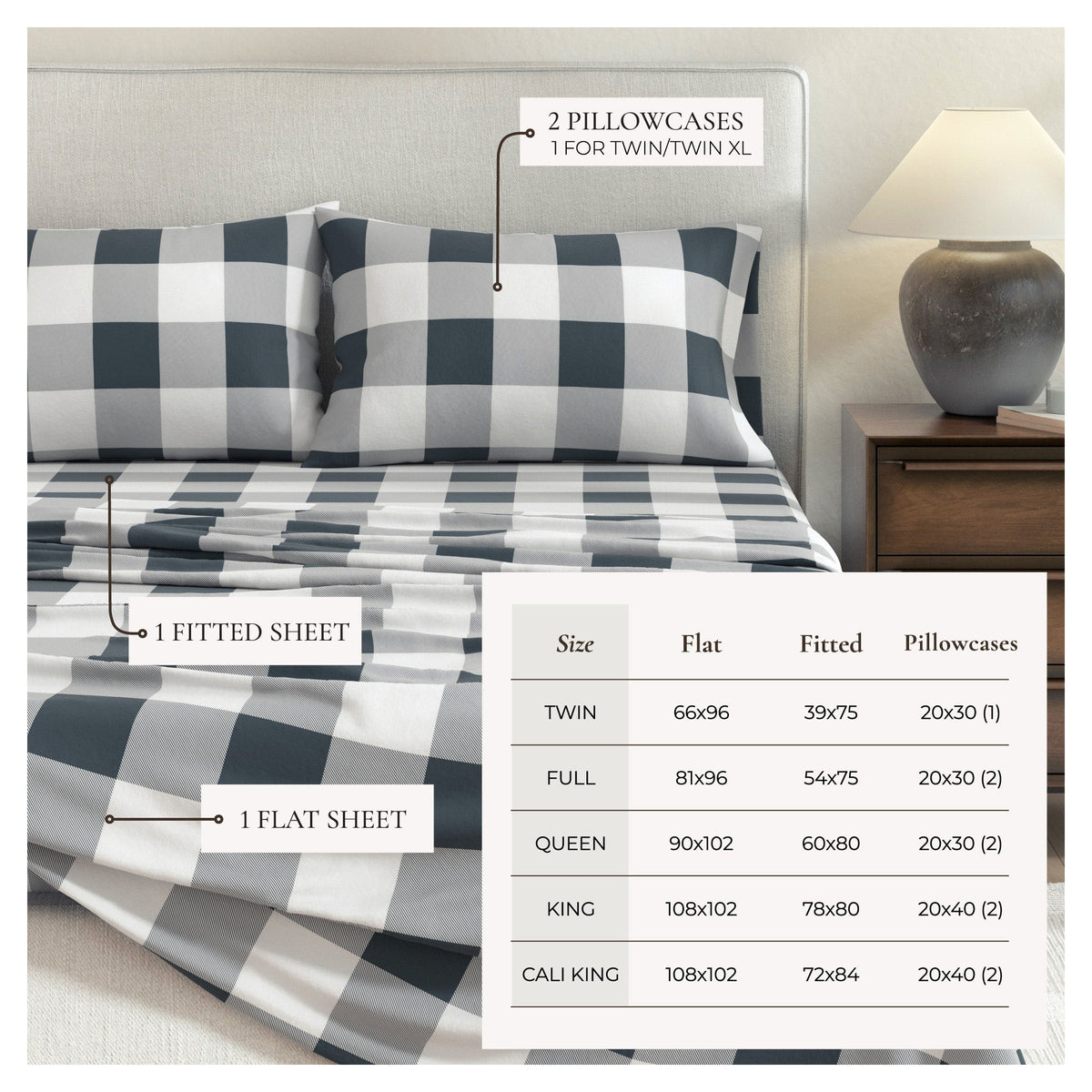 Turkish Cotton Flannel Sheet Set – Belle Collection – view 15