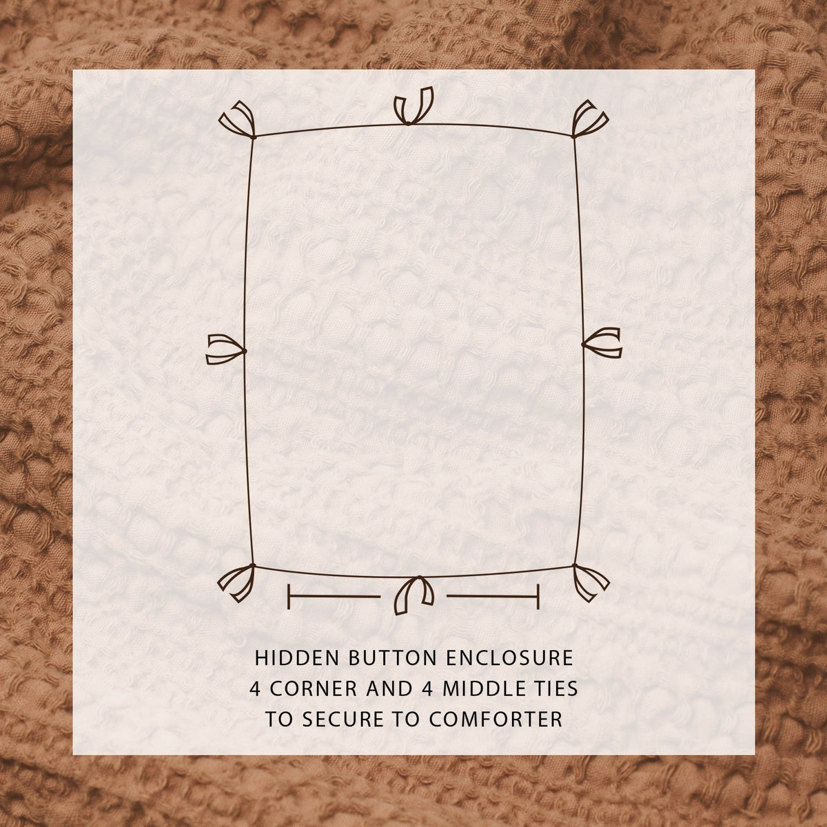 Cotton Honeycomb Waffle Weave Duvet Cover Set – Mattea Collection – view 23