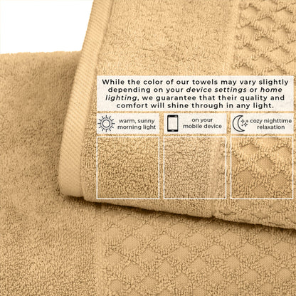 Cotton Diamond Waffle Weave Bath Towel Set – Grayson Collection – view 39