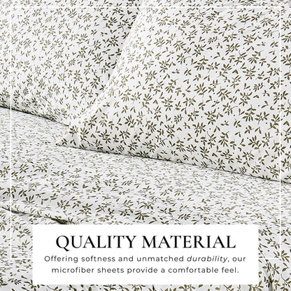 Brushed Microfiber Printed Sheet Set – Baylor Collection – view 64