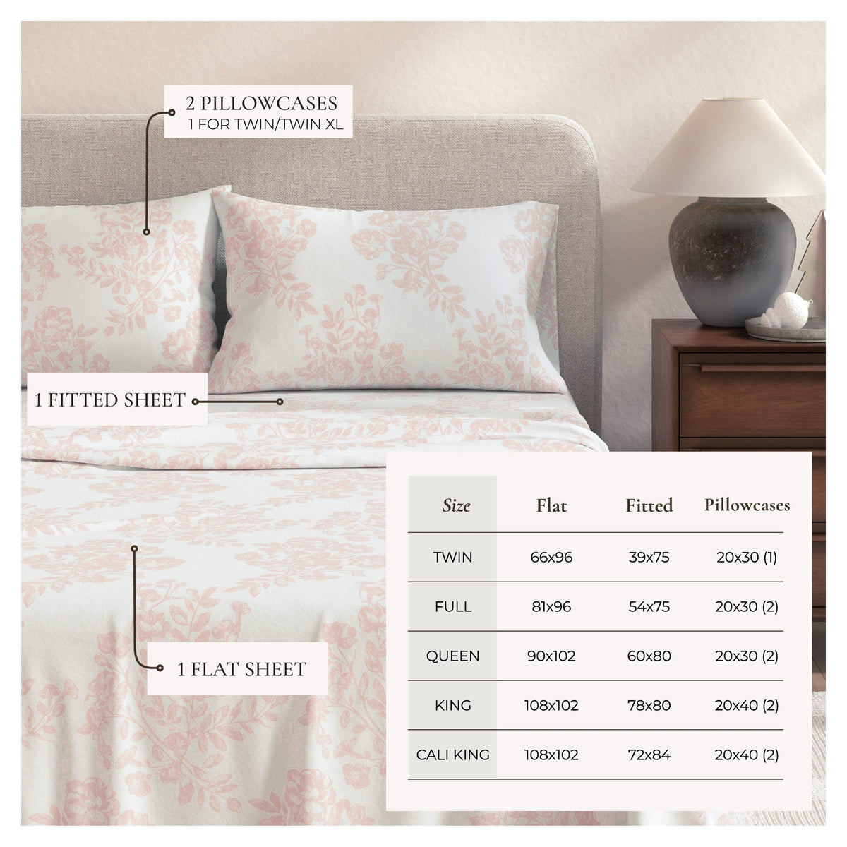 Turkish Cotton Flannel Sheet Set – Belle Collection – view 52