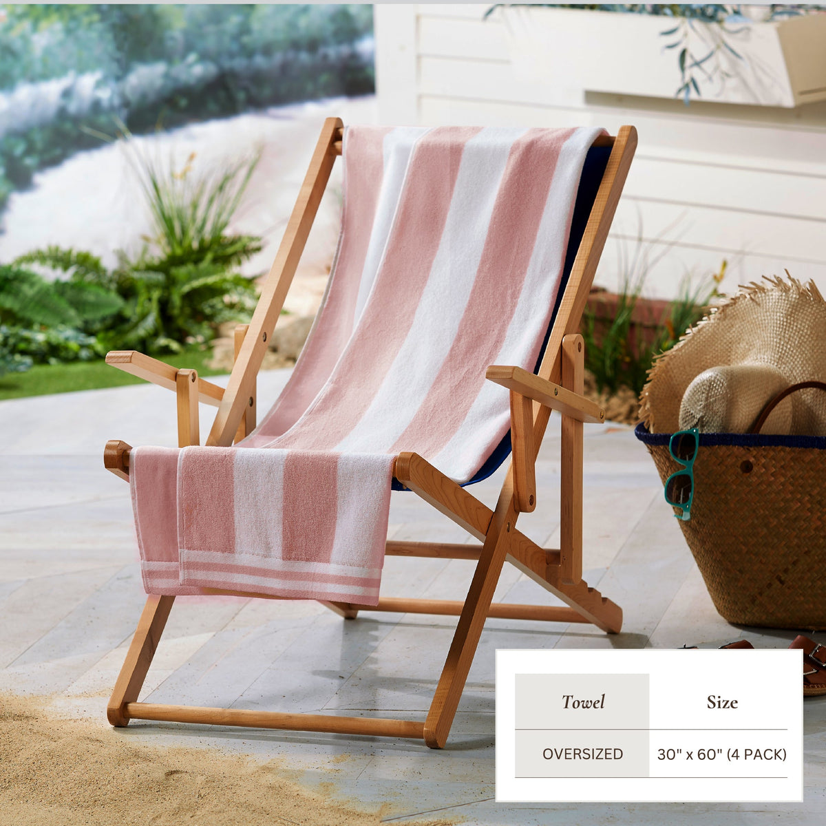 Pastel Striped Cabana Beach Towel – Edgartown Collection – view 113
