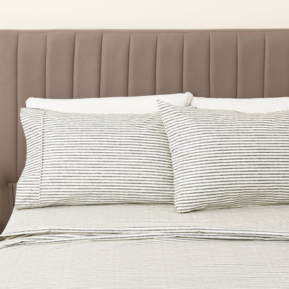 Brushed Microfiber Striped Sheet Set – Evette Collection – view 29
