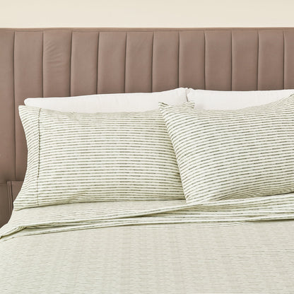 Brushed Microfiber Striped Sheet Set – Evette Collection – view 15