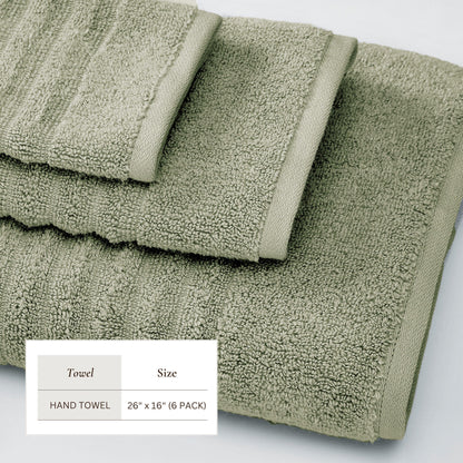 Karina Collection Luxury Combed Cotton Ribbed Bath Towel Set – view 160