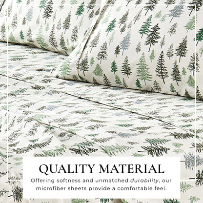 Brushed Microfiber Printed Sheet Set – Baylor Collection – view 54