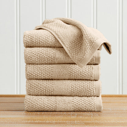 100% Cotton Rice Weave Textured Bath Towel Set – Marbella Collection – view 29