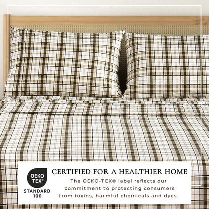 Brushed Microfiber Printed Sheet Set – Baylor Collection – view 35