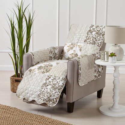 Reversible Patchwork Furniture Protector – Langdon Collection Sofa Cover – view 7
