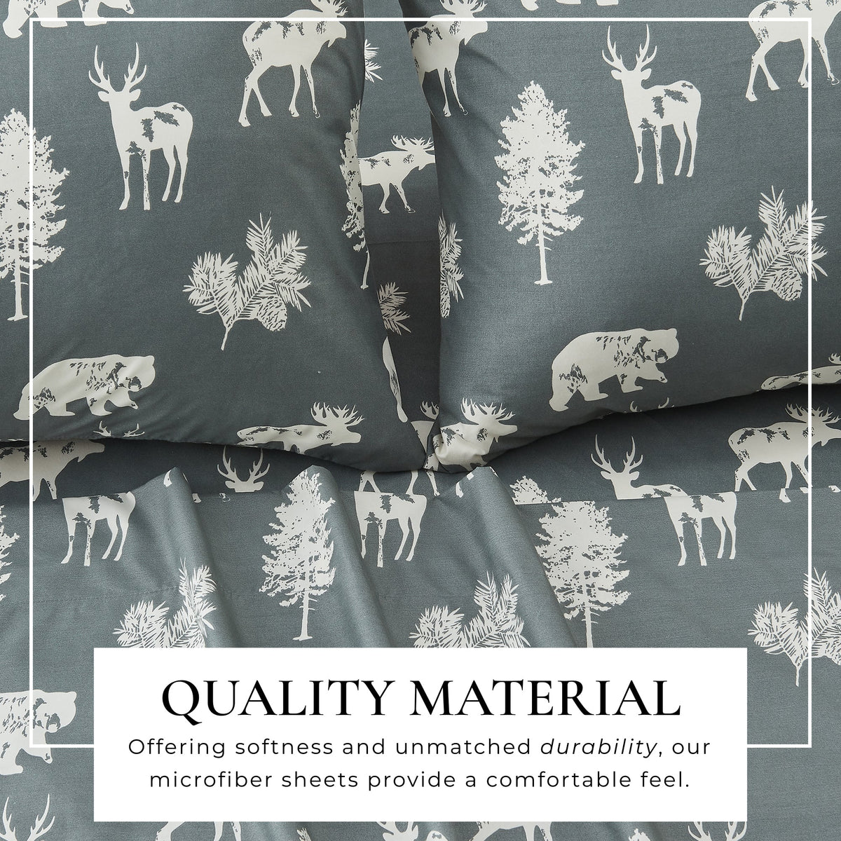 Lodge Print Microfiber Sheet Set – Mountain Ridge Collection – view 16