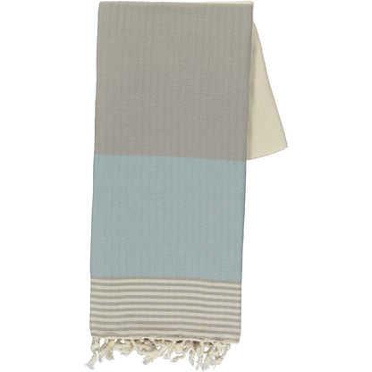 Multi Color Striped Turkish Towel, Handwoven Cotton, Oversized 39 x 70 – view 4