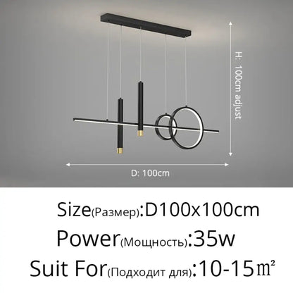 Contemporary LED Linear Pendant Light for Kitchen Island – view 7