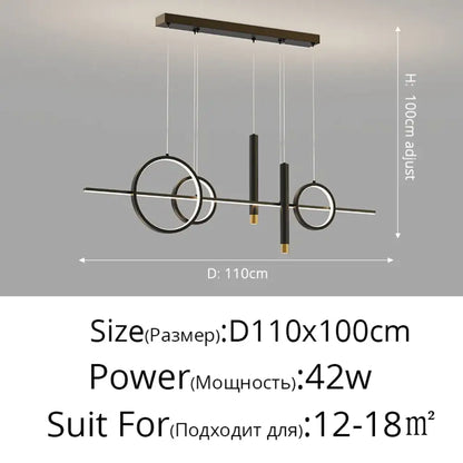 Contemporary LED Linear Pendant Light for Kitchen Island – view 10