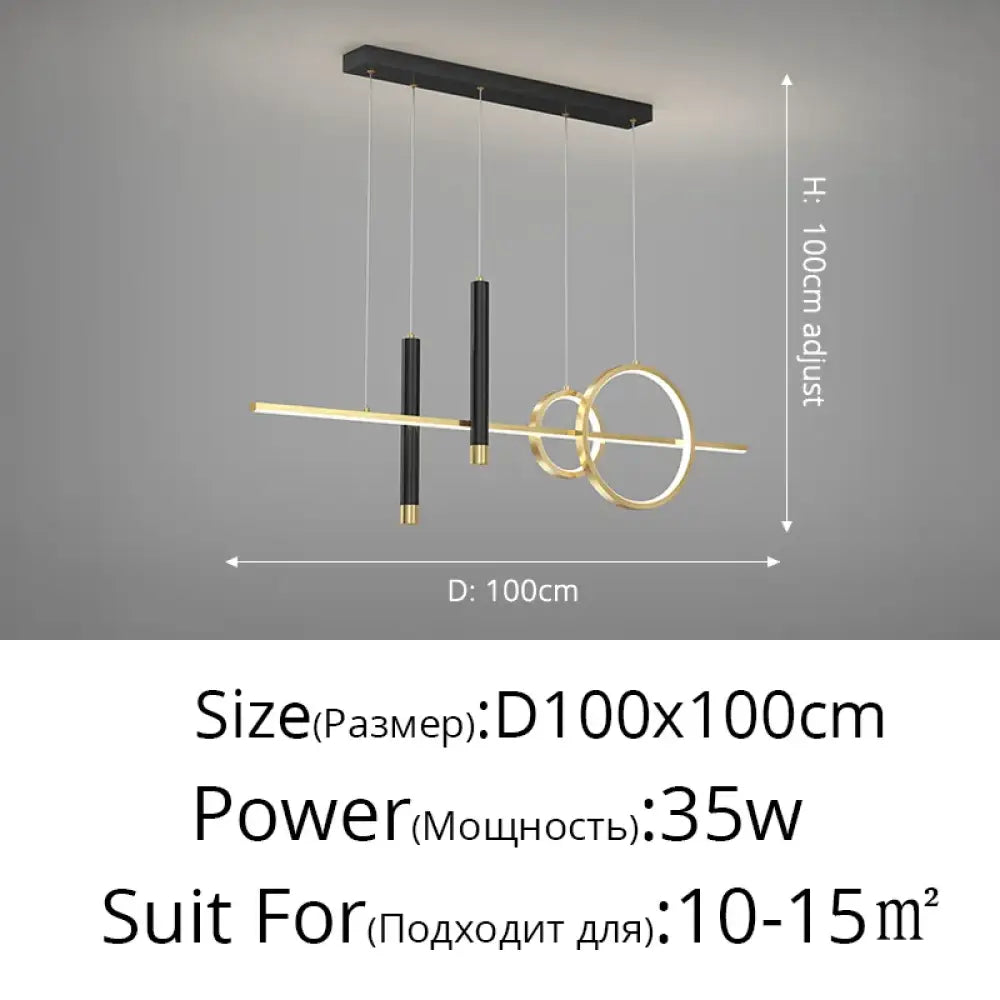 Contemporary LED Linear Pendant Light for Kitchen Island – view 8