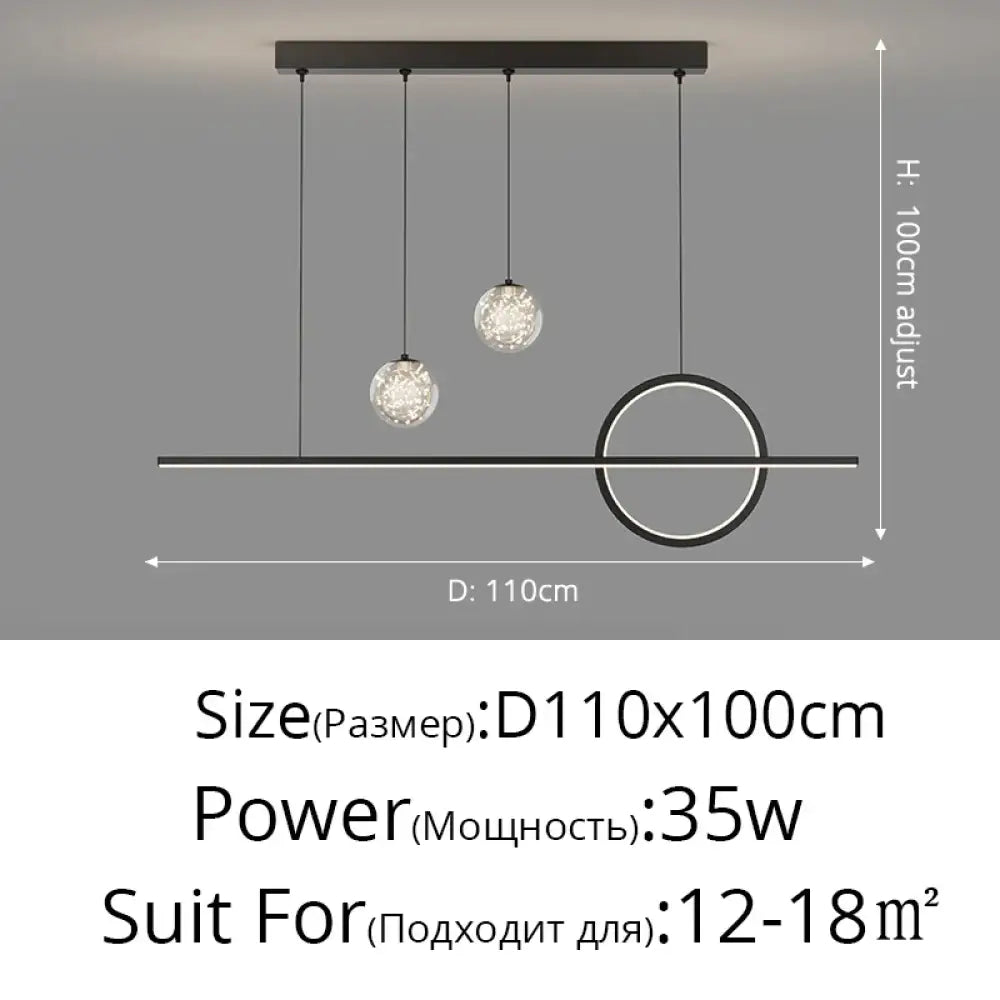 Contemporary LED Linear Pendant Light for Kitchen Island – view 16