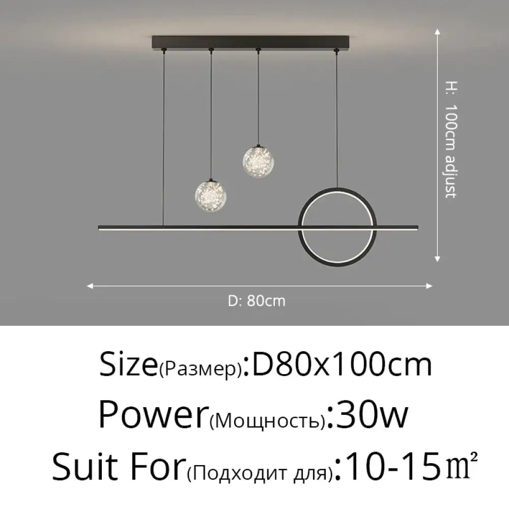 Contemporary LED Linear Pendant Light for Kitchen Island – view 14