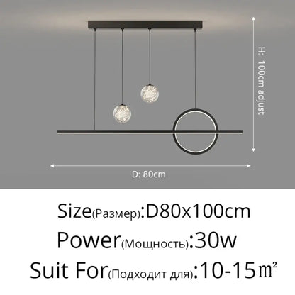 Contemporary LED Linear Pendant Light for Kitchen Island – view 14