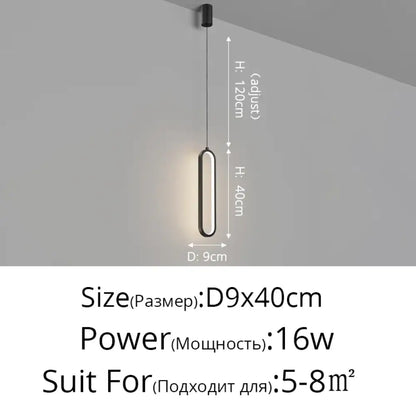 Contemporary LED Linear Pendant Light for Kitchen Island – view 19