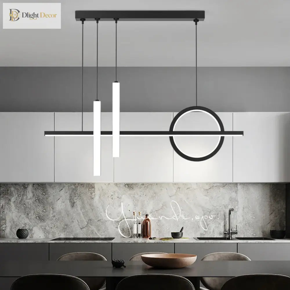 Contemporary LED Linear Pendant Light for Kitchen Island – view 5