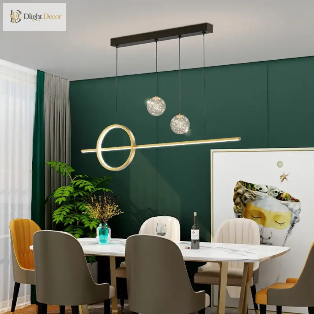 Contemporary LED Linear Pendant Light for Kitchen Island – view 4