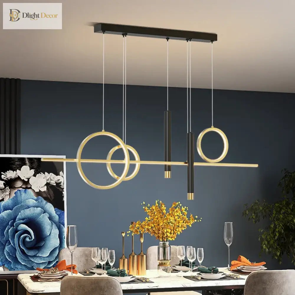 Contemporary LED Linear Pendant Light for Kitchen Island – view 2