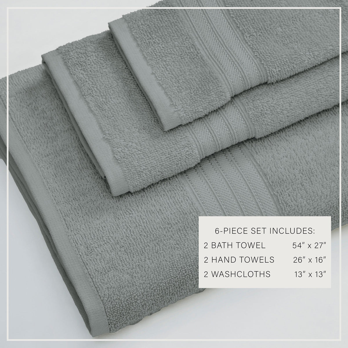 Cooper Collection Cotton Terry Bath Towel Set, Lightweight and Soft – view 117