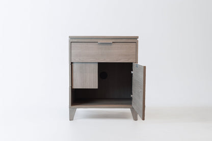 Soho Grey C-PAP Nightstand in Manufactured Wood and Laminate – view 3