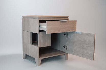 Soho Grey C-PAP Nightstand in Manufactured Wood and Laminate – view 4