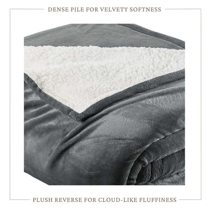 Sherpa Fleece Collection Velvet Plush Sherpa Bed Blanket, Reversible – view 34